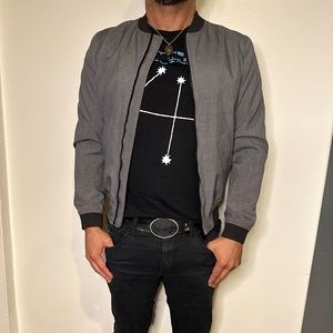 Charcoal Bomber Jacket Zara Man